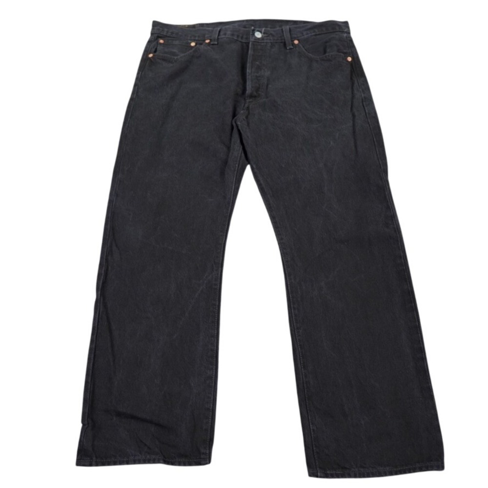 Levis 501 Original Fit Jeans Men 40x30 Black Straight Leg Button Fly Denim